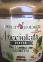 Mängden socker i Nocciolata bianca pâte à tartiner bio