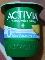 Mängden socker i Activia ( ananas in pezzi)