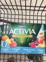 Mängden socker i Activia 0,1% Frutta X8 Danone