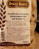 Mängden socker i Taralli al Rosmarino