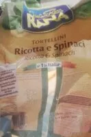 Mängden socker i Tortellini ricotta e spinaci