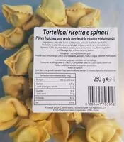 Mängden socker i Tortelloni ricotta e spinaci