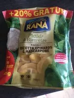 Mängden socker i Ravioli Ricotta Épinards et Mascarpone