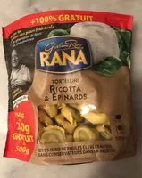 Mängden socker i Tortellini Ricotta & Epinards