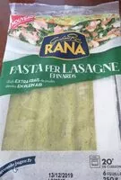 Mängden socker i Pasta per lasagne Épinards