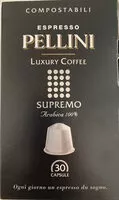 Mängden socker i Capsule caffè espresso Supremo 100% arabica, Pellini