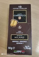 Mängden socker i CAFFÈ CARRACCI selezione  MILANO dosette nespresso