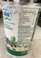 Mängden socker i Yogurt mila ai mirtilli