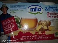 Mängden socker i Yougurt zero grassi con zenzero Té verde