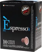 Mängden socker i Dosette Polti Espresso Decafeine X10