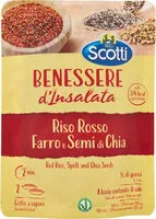 Mängden socker i Benessere d'insalata riso rosso farro e semi di chia