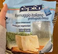 Mängden socker i Formaggio italiano grattuggiato fresco
