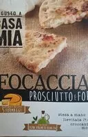 Mängden socker i Focaccia prosciutto e formaggi