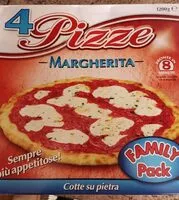 Mängden socker i 4 pizze Margherita - family pack