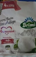 Mängden socker i Mozzarella armonia