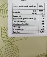 Mängden socker i Colomba biologica