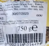 Mängden socker i Vergani colomba pasquale