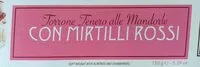 Mängden socker i Torrone con mirtilli rossi