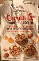 Mängden socker i biscotti cereali g granola e frolla