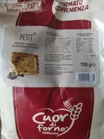 Mängden socker i Biscotti Petit con gocce di cioccolato fondente