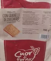 Mängden socker i Frollini con granelli di zucchero