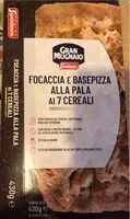 Mängden socker i Focaccia e basepizza alla pala ai 7 cereali