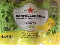 Mängden socker i SANPELLEGRINO+Tea BIO à l'extrait de théetaujusde citron d'Italie6x25cl