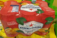 Mängden socker i SAN PELLEGRINO Boisson pétillante au jus d'orange sanguine 33cl x6