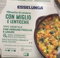 Mängden socker i Minestra di verdure con miglio e lenticchie
