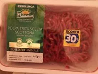 Mängden socker i Polpa trita scelta scottona