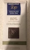 Mängden socker i Cioccolato extra fine - 80% cacao Trinitario Colombia