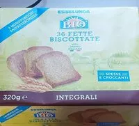 Mängden socker i Fette biscottate biologiche integrali