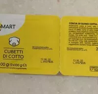 Mängden socker i Cubetti di cotto