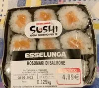 Mängden socker i hosomaki di salmone