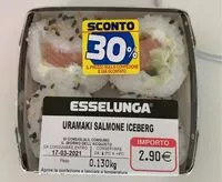 Mängden socker i Urumaki salmone iceberg