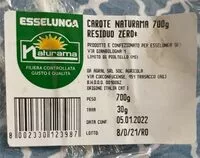 Mängden socker i Carote naturama residuo zero