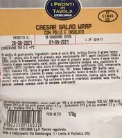 Mängden socker i Caesar salas wrap