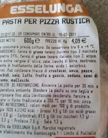 Mängden socker i Pasta per pizza rustica