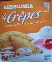 Mängden socker i crepes mozzarella e prosciutto cotto