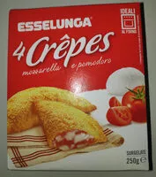 Mängden socker i Crêpes mozzarella e pomodoro