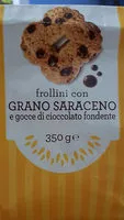 Mängden socker i Frollini con grano saraceno e goccie di cioccolato fondente