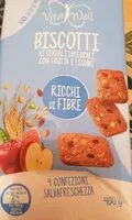 Mängden socker i Biscotti ai cereali integrali con frutta e legumi
