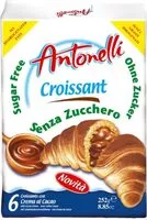 Mängden socker i Croissant farcito con crema al cacao senza zucchero