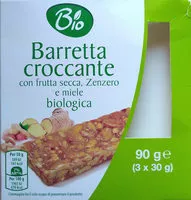 Mängden socker i Barretta croccante con frutta secca, zenzero e miele biologica