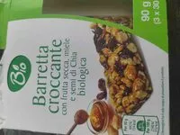Mängden socker i Barretta croccante con frutta secca, miele e semi di Chia biologica
