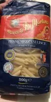 Mängden socker i Penne mezzani lisce