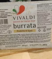 Mängden socker i Burrata Vivaldi