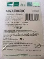 Mängden socker i Prosciutto crudo