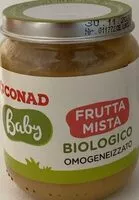 Mängden socker i Omogeneizzato frutta mista biologico