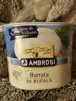 Mängden socker i Burrata di bufala